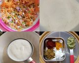 A picture of step 1 of Mixed veg pancakes/pudla in chickpeas flour.