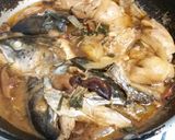 รูปขั้นตอนการทำที่ 5 ของ น่องไก่นึ่งหัวปลาแซลมอน