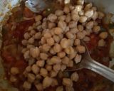 A picture of step 4 of Palak chickpea pulao.