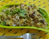 A picture of step 3 of Mushroom Fried Rice.