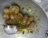 A picture of step 2 of Spicy Gravy with Paneer onion.