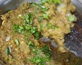 A picture of step 7 of Maharashtrian Lunch Thali of Bhakri, Vangyache Bharit, Phodniche Varan, Gul aani Tup.