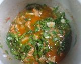 A picture of step 2 of Mutton turnip spinach.