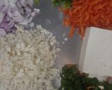 A picture of step 1 of Manchurian Fried Rice.