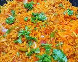 A picture of step 7 of Tawa pulav.
