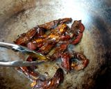 A picture of step 4 of My Sticky Beef Strips marinated in a lovely Sauce.