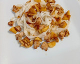 Foto del paso 4 de la receta: Noodles de arroz con cerdo, manzana y almendras