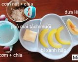 Hình bước làm 2 của món Cháo trứng sữa dầu olive