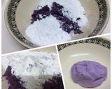 A picture of step 6 of Ondeh-ondeh (purple sweet potatoes).