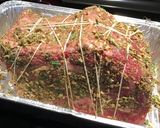 Une image de l'étape 1 de Rôti de côtes de boeuf fumé au BBQ à granules.