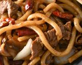A picture of step 3 of Speedy Beef Teriyaki Udon Noodles.