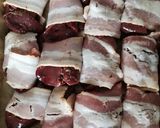Baconbe tekert csirkemáj savanyú káposztával recept fázis 2 fotója