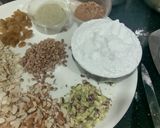 A picture of step 1 of Wheat flour and Rawa ladoo.