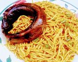 A picture of step 4 of Fried Spaghetti.