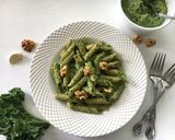 A picture of step 5 of Vegan kale and avocado pesto pasta.