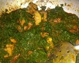 A picture of step 5 of Palak chicken.