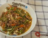 รูปขั้นตอนการทำที่ 5 ของ ผัดผักบุ้งหมูสับไข่เค็ม