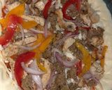صورة لخطوة 3 من وصفة 😍 تورتة محشية بالخضار🌶🍅 واللحم 🥰
