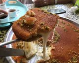 A picture of step 5 of Knafeh with Cheese.