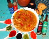 A picture of step 3 of Chicken Hot n sour soup.