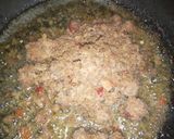 A picture of step 1 of Scrambled tofu and minced meat sauce.