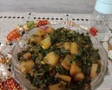 A picture of step 4 of Green chavli sabji.