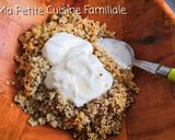 Une image de l'étape 2 de Salade quinoa/boulghour, courgette, fromage et myrtilles.