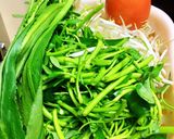 Hình bước làm 1 của món Canh Chua Rau Muống Nấu Tôm Khô
