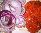 A picture of step 4 of Fried rice an chicken.
