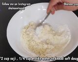 A picture of step 1 of Pani puri recipe step by step teekha pani boondi imli gud chutne.