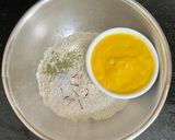 A picture of step 1 of Khaati Meethi Aam Ki Poori.