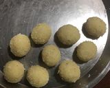 A picture of step 8 of Coconut Ladoo.