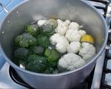 Foto del paso 3 de la receta Cena vegetariana con: brócoli, coliflor, calabacín, ajos y champiñones