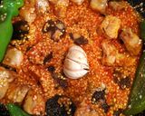 Foto del paso 3 de la receta Arroz con pimientos y morcilla al horno