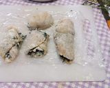 Foto del passaggio 4 della ricetta Involtini di pollo con spinaci e formaggio filante con cremina a modo mio