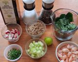 A picture of step 1 of Spinach, Quinoa, and Shrimp Salad.