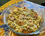 Une image de l'étape 15 de Pâtes d’Alsace aux légumes sautés, saucisses et emmental.