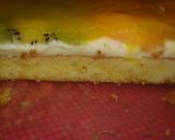 صورة لخطوة 6 من وصفة كيك طبقات بالكريم باتسيير والفواكه🍰🍊🍌🍐🍏