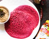 A picture of step 4 of Beetroot Dosa.