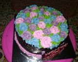 Foto langkah ke 9 dari resep Tart buttercream bunga mawar.