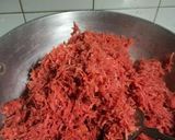 A picture of step 4 of Gajar Pak/ Gajar Ki Burfi.