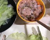 A picture of step 2 of Steamed Chicken and Napa Cabbage Rolls (Clean).