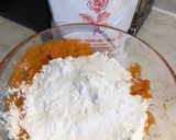 A picture of step 4 of Kolak Biji Salak - Sweet potato balls in palm sugar syrup and coconut milk.
