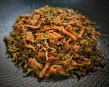 Foto langkah ke 10 dari resep Tumis Bunga Pepaya dengan Tempe dan Ikan Cue.