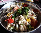 Foto langkah ke 3 dari resep Oseng Toge, brokoli, Tahu, Daging - mpasi 18 month.