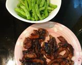 香菇素鰻魚炒四季豆、香菇素食料理的食譜步驟2照片