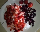 A picture of step 1 of Berry Sorbet.