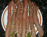 A picture of step 9 of Asparagus wrapped in Meat (Japanese style).