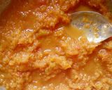 A picture of step 3 of Shredded meat souce with rice/beans.