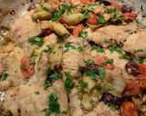A picture of step 7 of Chicken with Artichokes, Tomatoes, Garlic, and Olives.